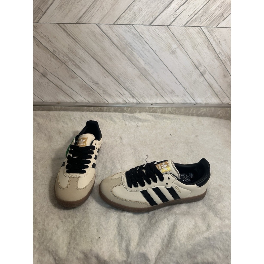 Adidas Samba Vegan Men's Shoes Size 5 Black Cream Gum New ID0478
